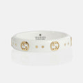 18K Double Gucci Icon White Zirconia Ring