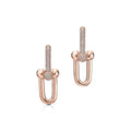 18K Tiffany HardWear Large Link Diamonds Earrings