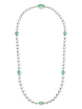 Double Gucci Interlocking Gucci Green Necklace