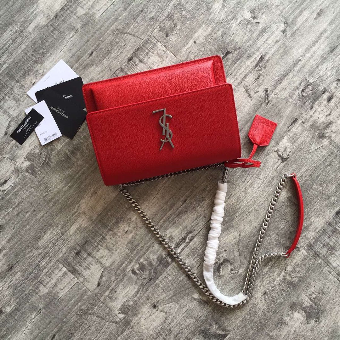 SUNSET 22 HANDBAG IN CHERRY RED CALFSKIN