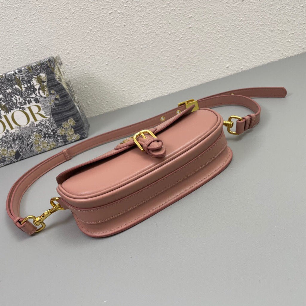 DIOR MINI BOBBY EAST-WEST 20 BAG IN ROSE PINK CALFSKIN