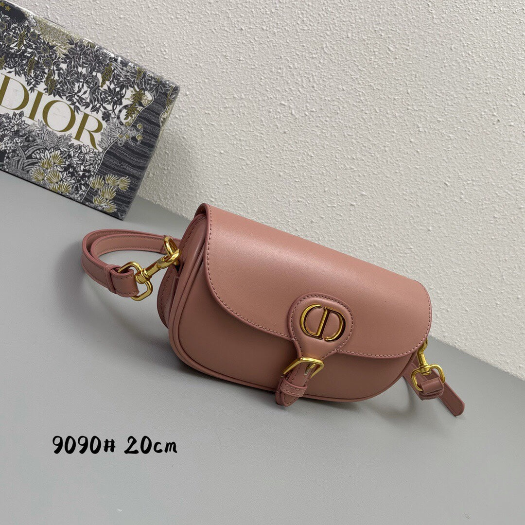 DIOR MINI BOBBY EAST-WEST 20 BAG IN ROSE PINK CALFSKIN