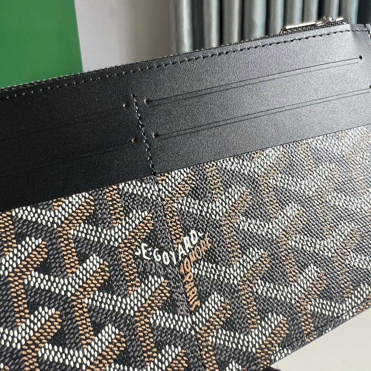 INSERT LOUISE 21 IN BLACK GOYARDINE CANVAS