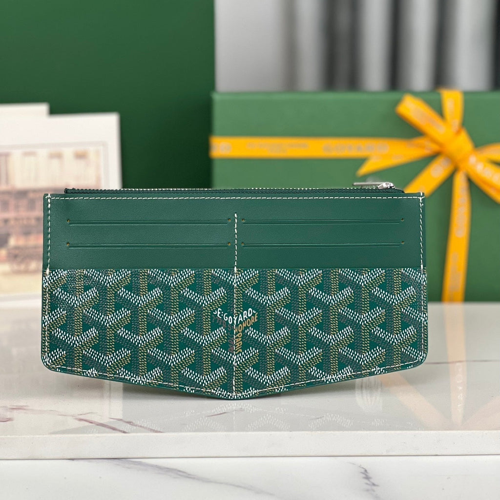 INSERT LOUISE 21 IN GREEN GOYARDINE CANVAS