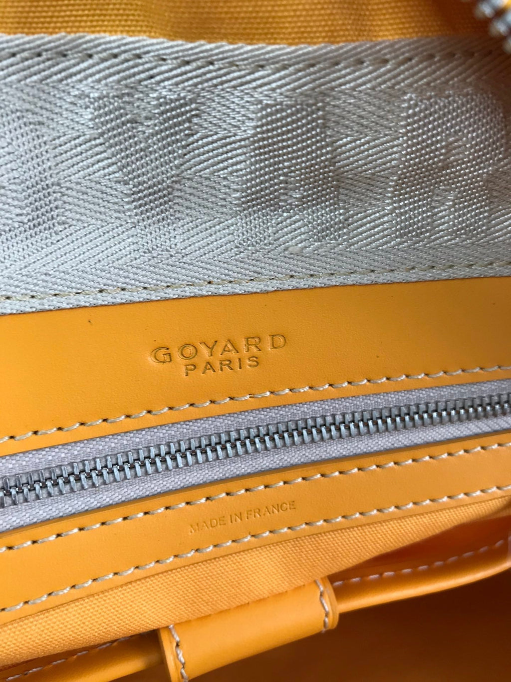 SAINT JEANNE BAG 35 IN YELLOW GOYARDINE CANVAS AND CALFSKIN