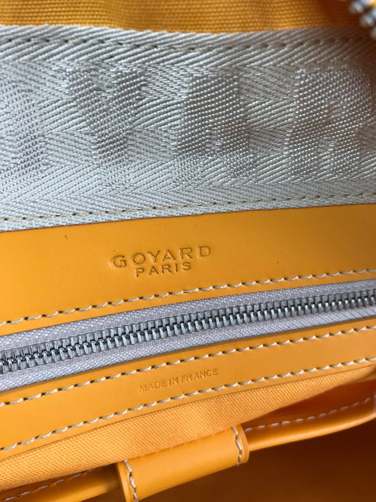 SAINT JEANNE BAG 35 IN YELLOW GOYARDINE CANVAS AND CALFSKIN