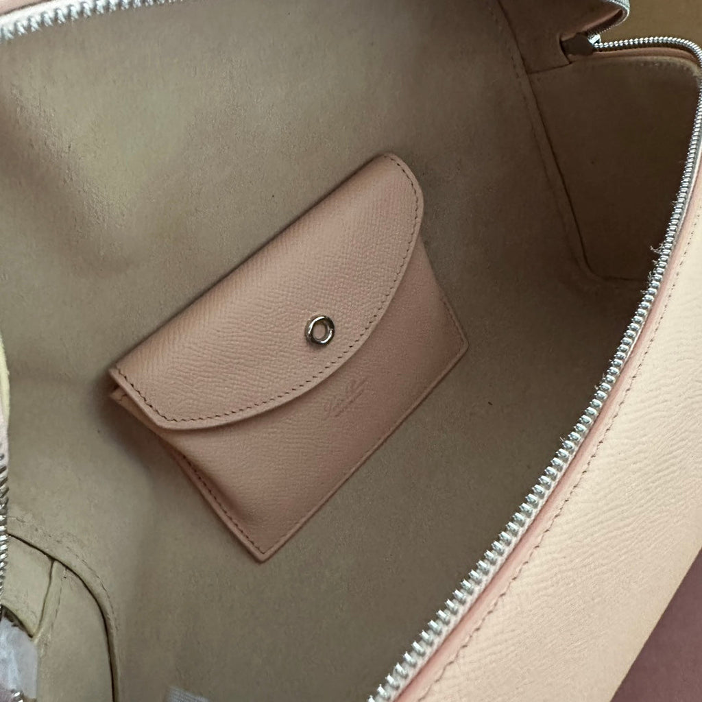 EXTRA BAG L27 IN PEACH PINK SMOOTH CALFSKIN WITH SILVER HARDWARE