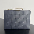 LARGE CASSETTE POUCH 35 IN TROUT GRAY CALFSKIN