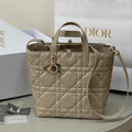 DIOR MEDIUM TOUJOURS BUCKET BAG 22 IN BEIGE CANNAGE CALFSKIN