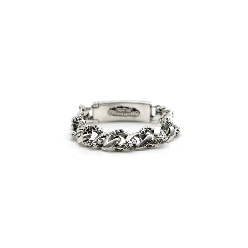 Chrome-Hearts DAGGER ID FANCY LINK CLIP BRACELET -9