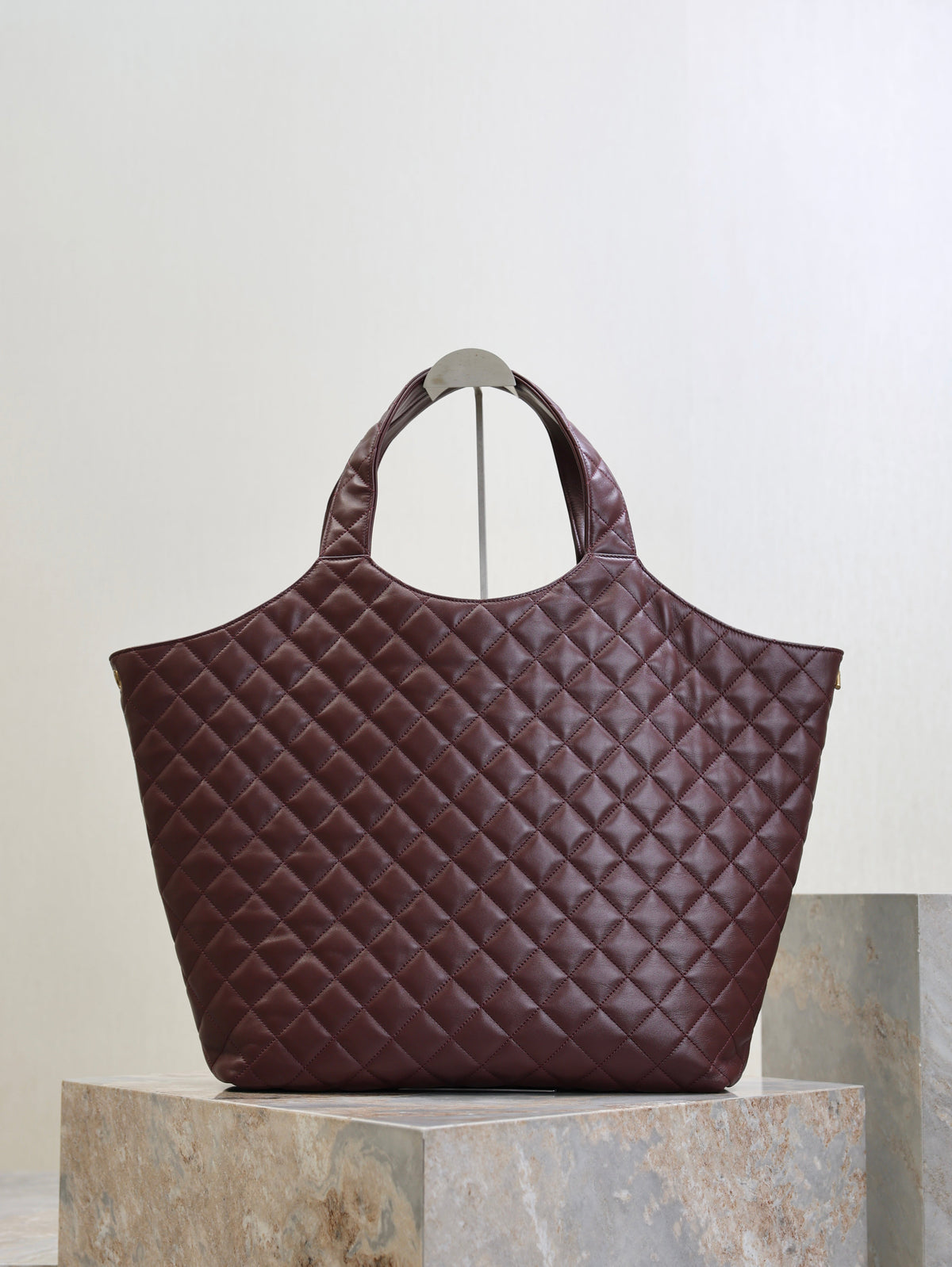 YSL 25S ICARE 27 IN ROUGE CABERNET QUILTED CALFSKIN GOLD HARDWRE