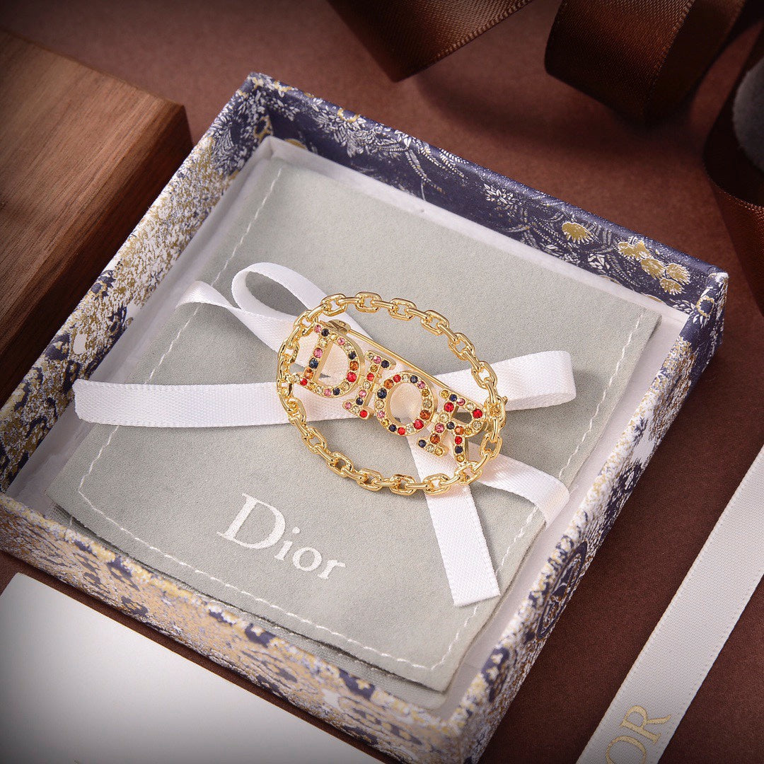 18K Dior Revolution Color Crystals Brooch