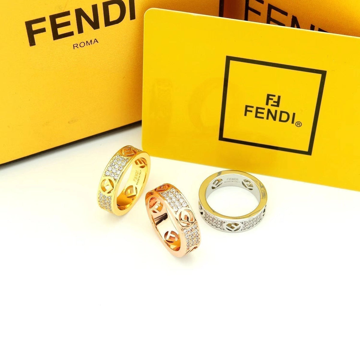 18K Fendi Is White Gold Ring