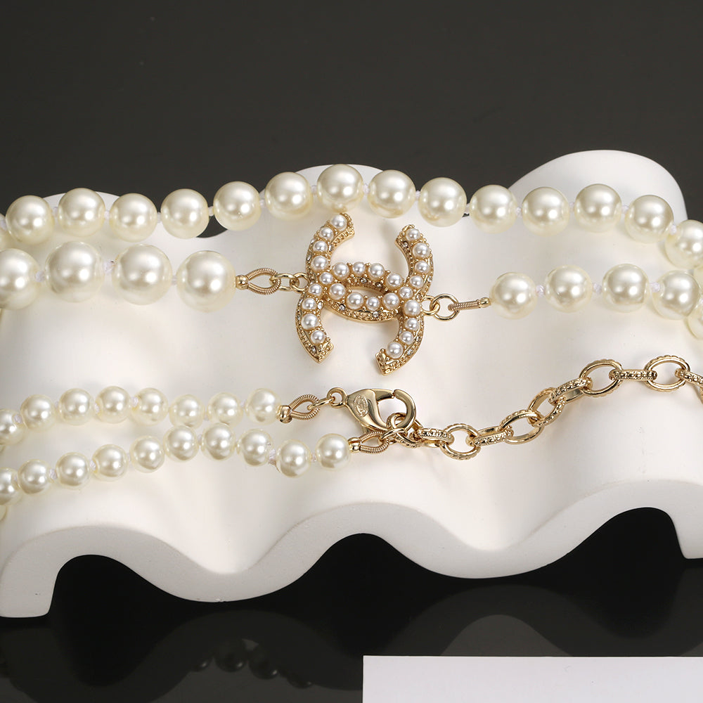 18K  Chanel Long Pearls Necklace