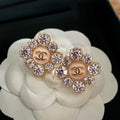 18K  Chanel Color Flower Diamond Earrings