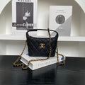 CHANEL 25S HOBO BAG 22 IN BLACK CAVIAR LEATHER