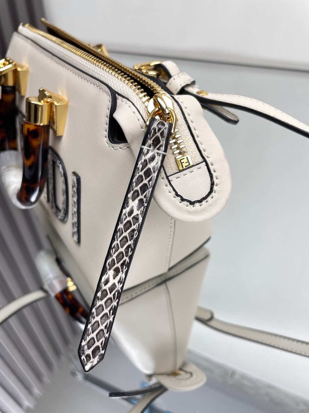 BY THE WAY MINI 18 IN WHITE LAMBSKIN GOLD HARDWARE