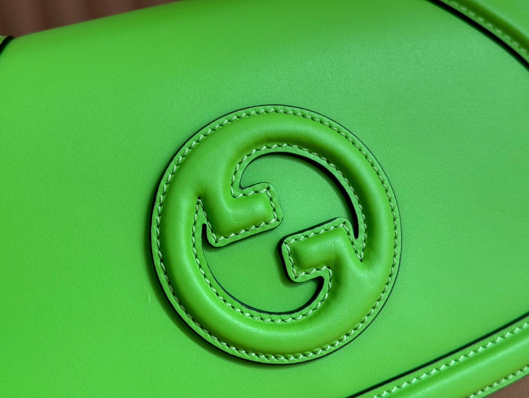 GUCCI 26S BLONDIE BAG 27 IN GREEN CALFSKIN