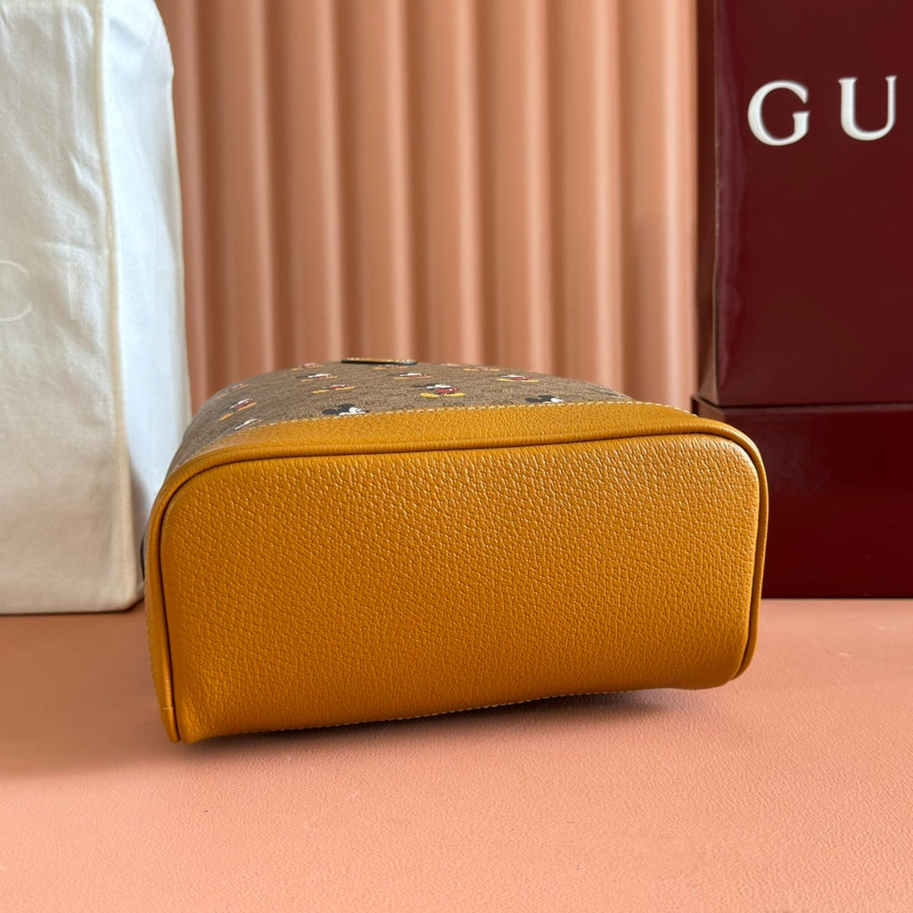 GUCCI DONALD MICKEY SMALL BACKPACK 29 CARAMEL IN CALFSKIN
