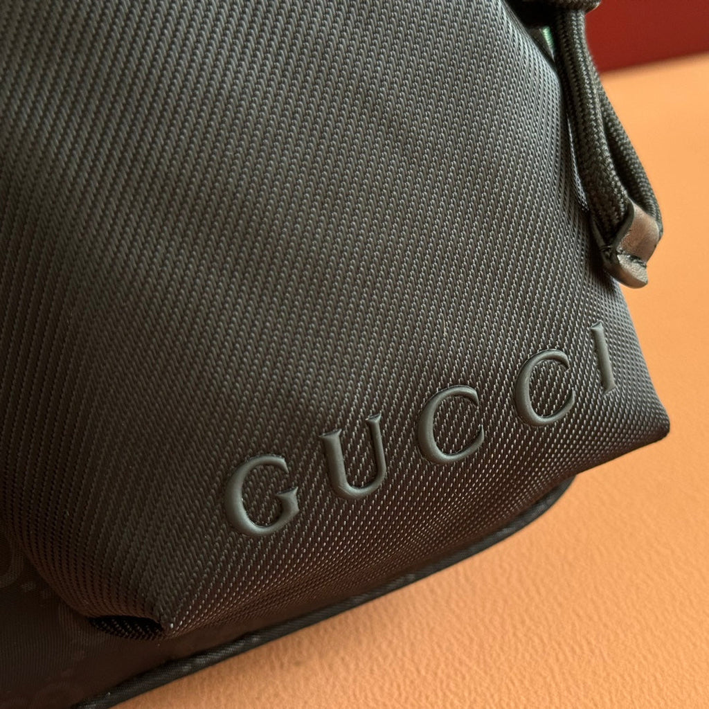 GUCCI NEXUS SMALL CROSSBODY BAG 37 IN BLACK NYLON