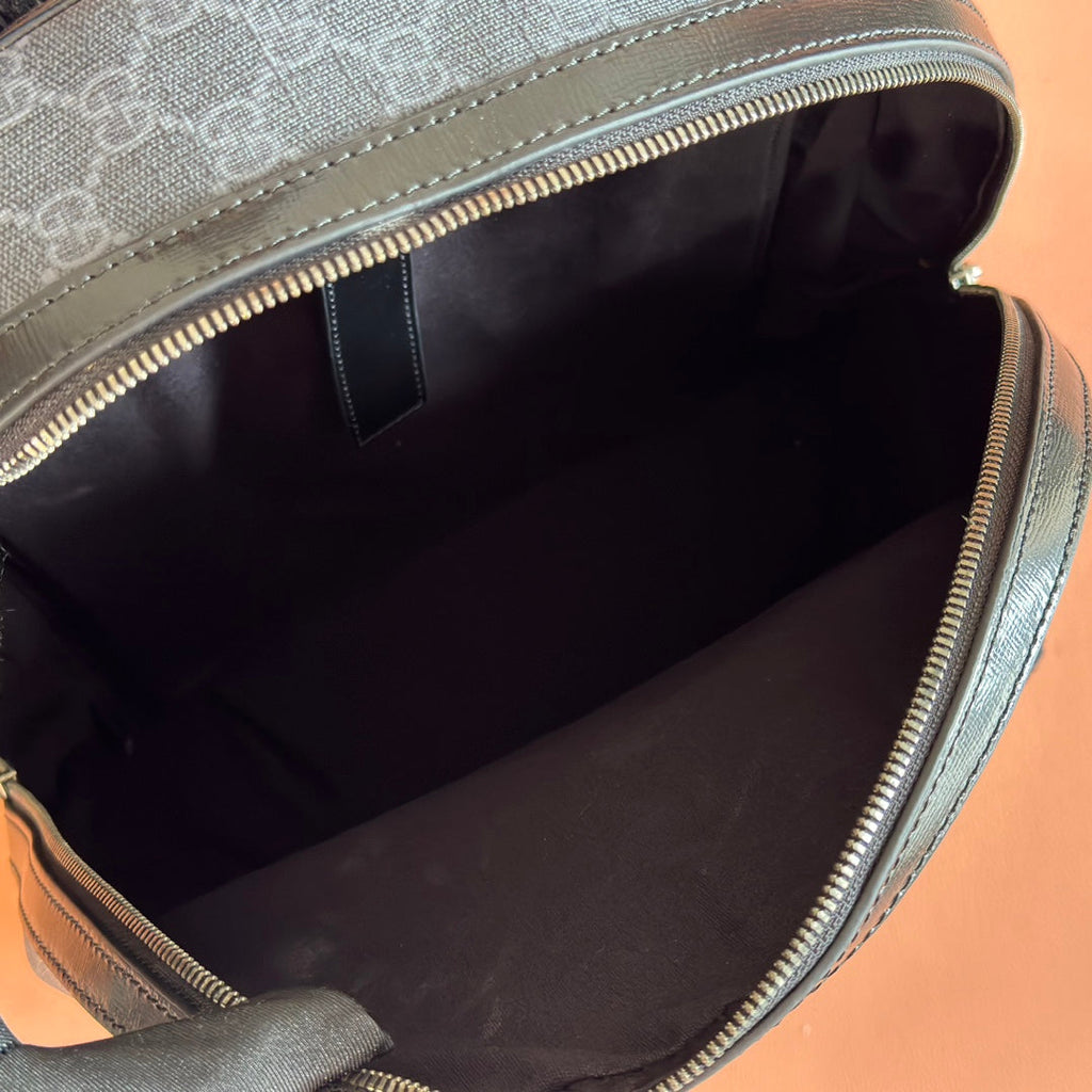 GUCCI 25S SUPREME BACKPACK 41 CM IN DARK SLATE GRAY CALFSKIN