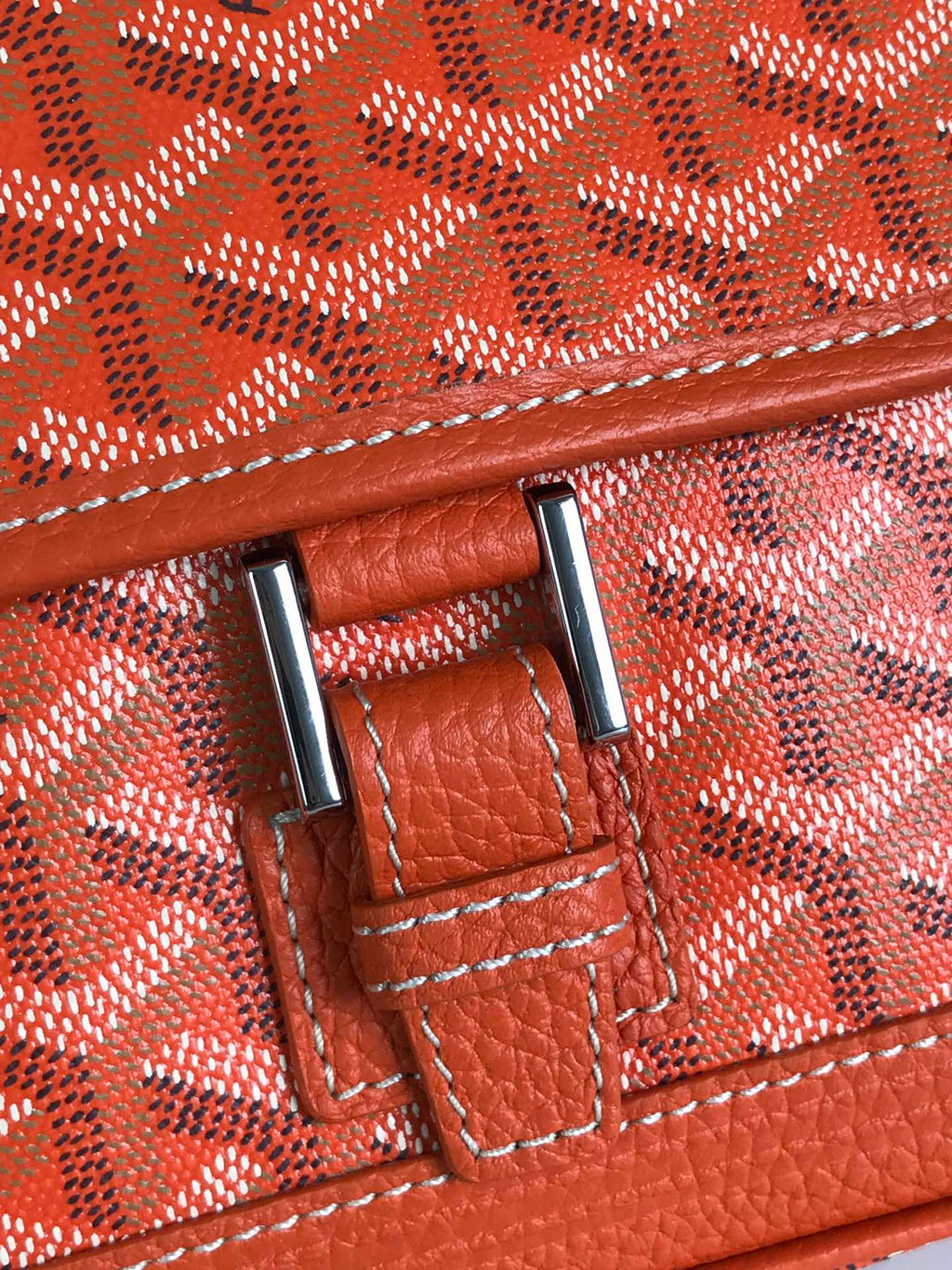 GRAND BLEU 16 IN ORANGE GOYARDINE CANVAS AND LAMBSKIN