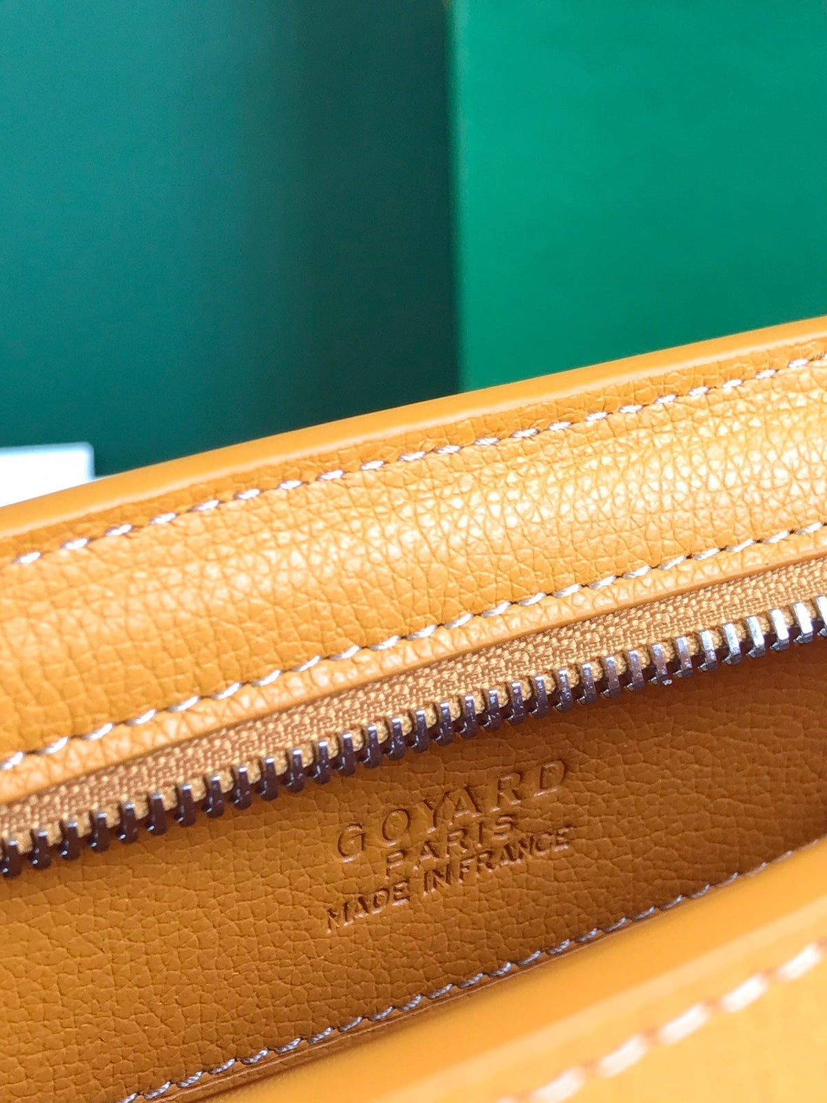 HIRONDELLE BAG 25 IN YELLOW LAMBSKIN AND GOYARDINE CANVAS