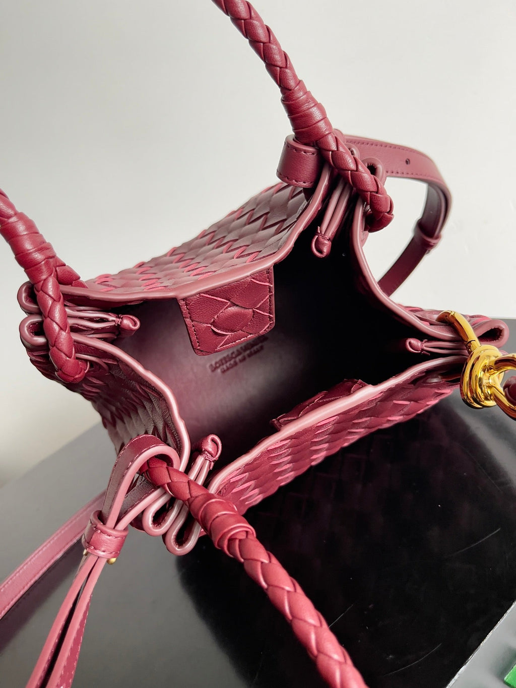 BV Small Parachute 21 Burgundy Lambskin Ghw