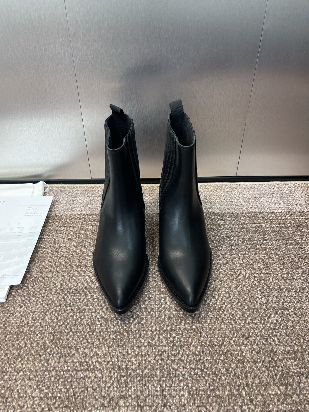 DIOR 25S D-WEST HAUTE COUTURE CHELSEA BOOTS 45MM IN BLACK CALFSKIN