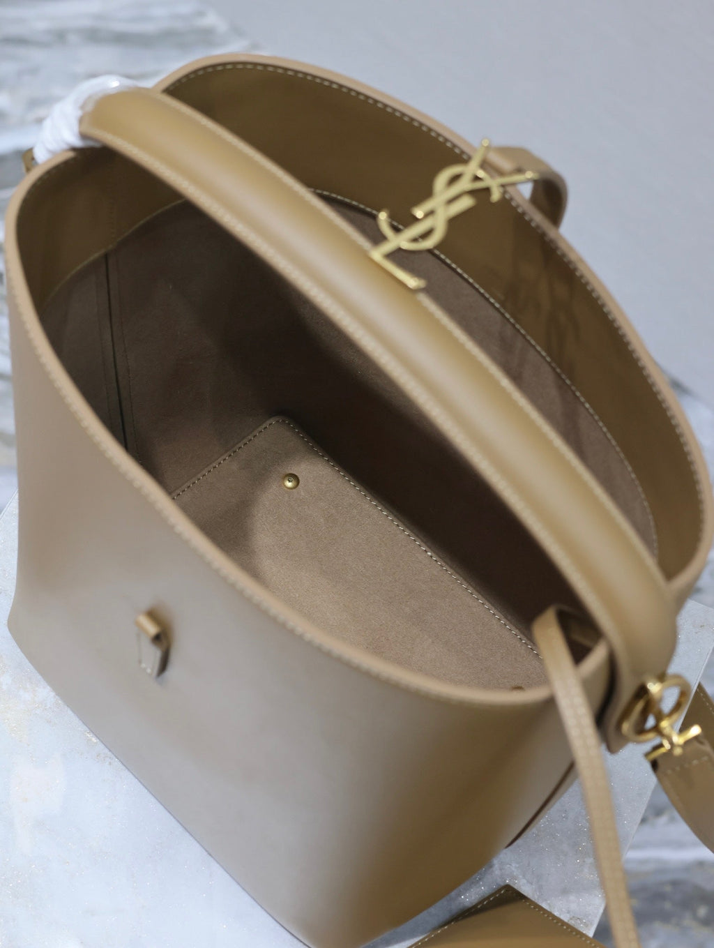 YSL 25S LE 5 À 7 BAG 26 IN BROWN CALFSKIN GOLD HARDWARE